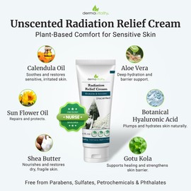 UltimateVitality Unscented Radiation Burn Relief Cream – Calendula Cream for Radiation Patients, Natural, Organic, Paraben, Pthalate Free - 6 ounces