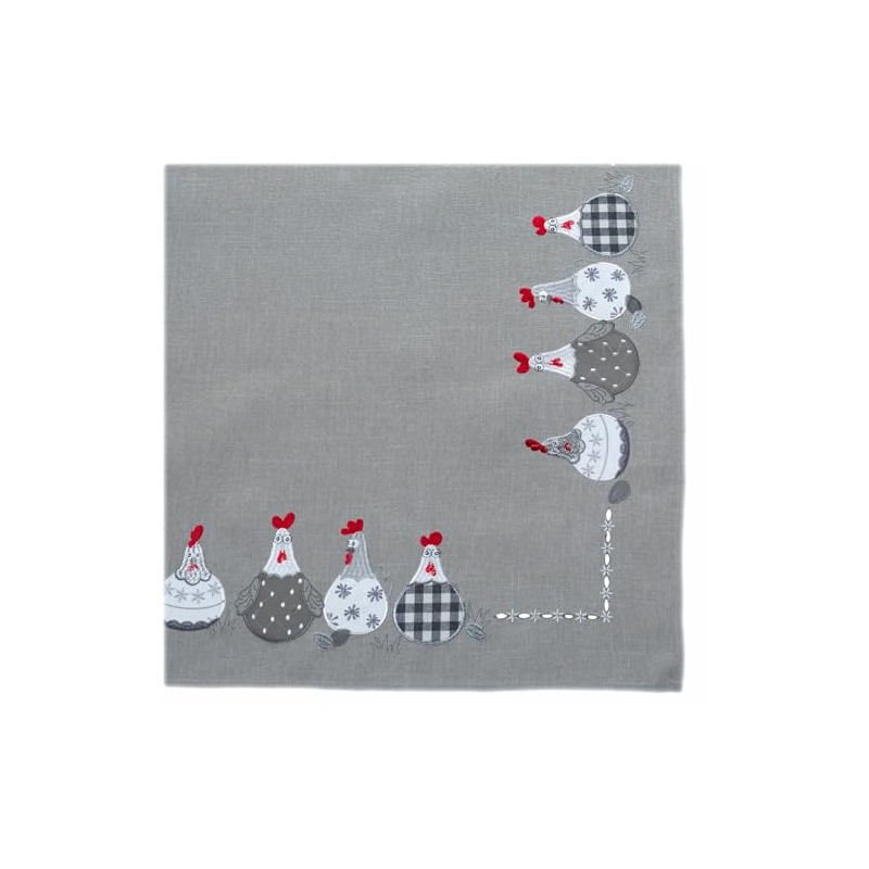 texpot Table Runner 40 x 85 cm Grey with Crazy