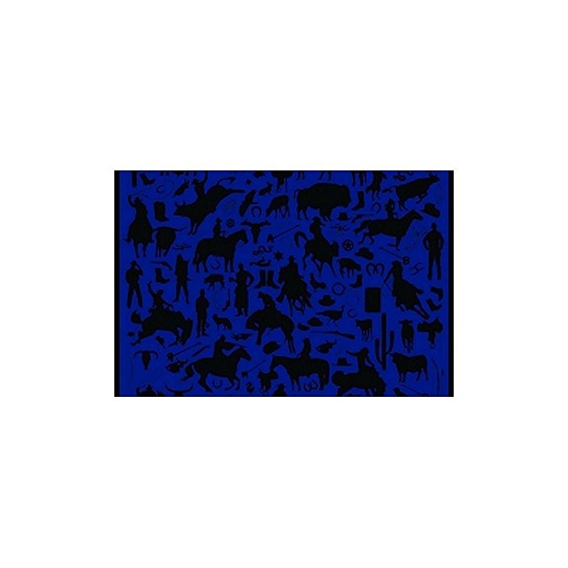 Wild Rag Cowboy Silhoutte Scarf MANY Colors (Navy)