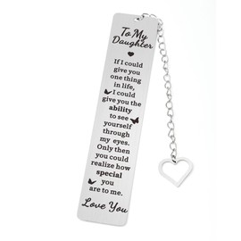 Daughter Birthday Gift to My Daughter Gift from Mom Dad Bookmarks for Women Christmas Birthday Gifts for Daughter Girls Daughter Gifts from Mom Dad Easter Basket Stuffer for Teens Valentines Day Gifts