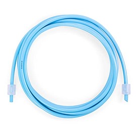 Elite Jumps, PVC Jump Rope Cord, 10' Rope with Snap-Lock Cord Ends, 5mm Thick, Sky Blue