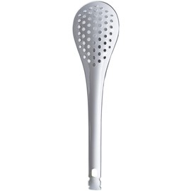 Nodahoro (野田琺瑯) Holed Lotus Spoon, Enamel, Heat Resistant, Made in Japan, White REA-16