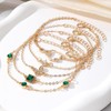 Gold Bracelets for Women, 14K Gold Plated Dainty Layered Chain
