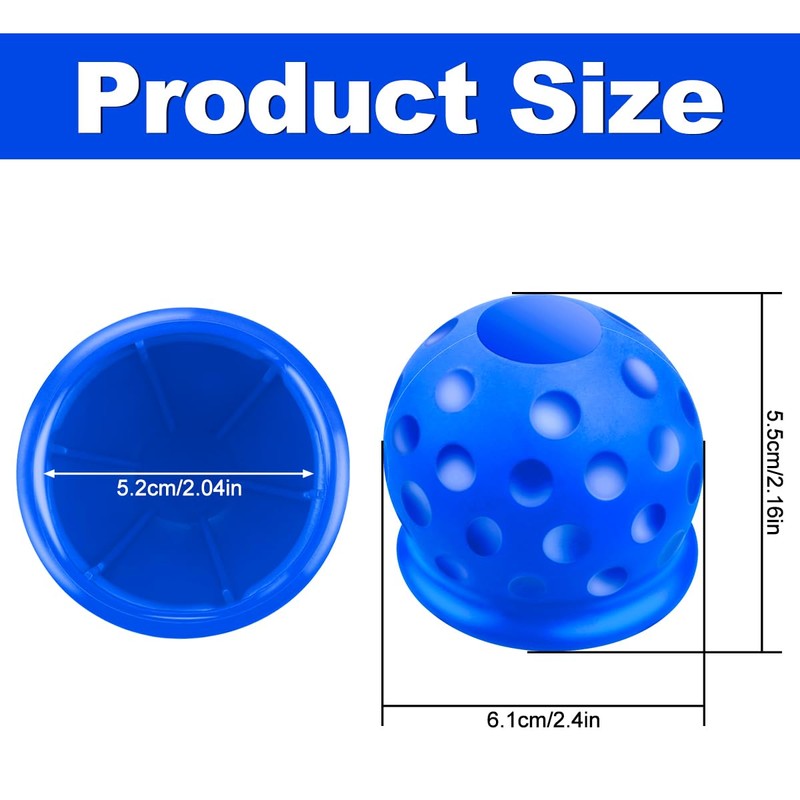 Jagowa Trailer Ball Head Cover - Soft Rubber Protection for