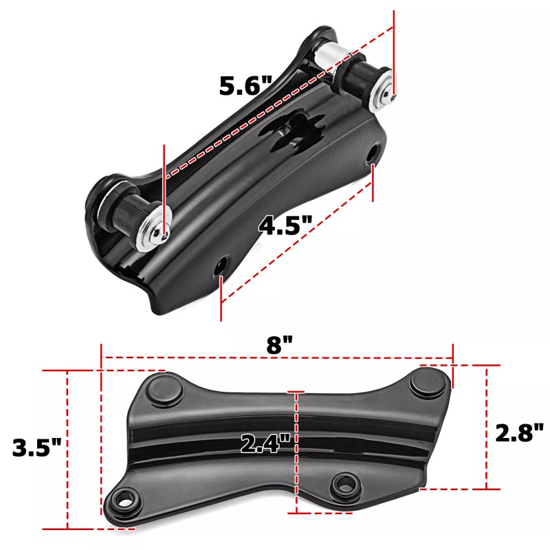 XR Gloss Black 4 Point Docking Hardware Kit For Harley