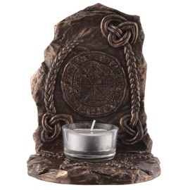 Veronese Viking Compass Vegvisir Tea Light Bronzed