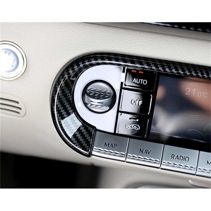 Cnaurda Carbon Fiber Style Car Center Console Air Condition Panel