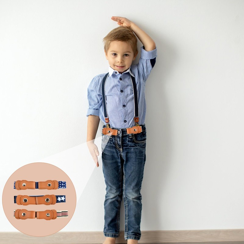 DecorDwell Kinder Stretchgürtel, 6 Stücke Verstellbare Kindergürtel, Ohne Schnalle Kindergürtel,