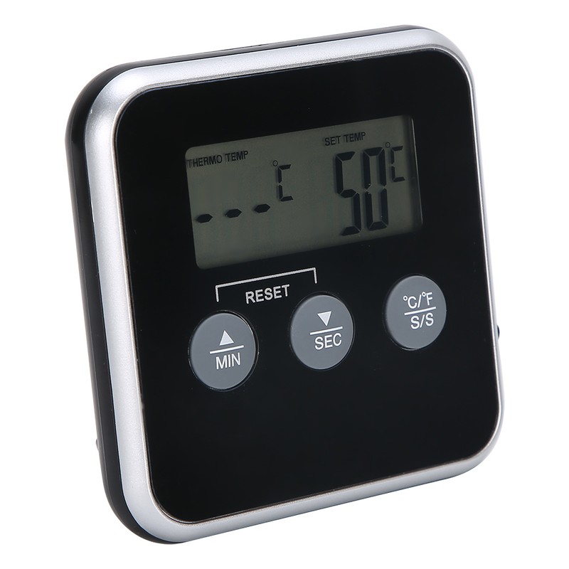 Digital Meat Thermometer Food Thermometer with Timer for Oven BBQ