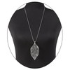 NLCAC Filigree Leaf Pedant Necklace Snake Chain Gorgeous Hollow Leaf