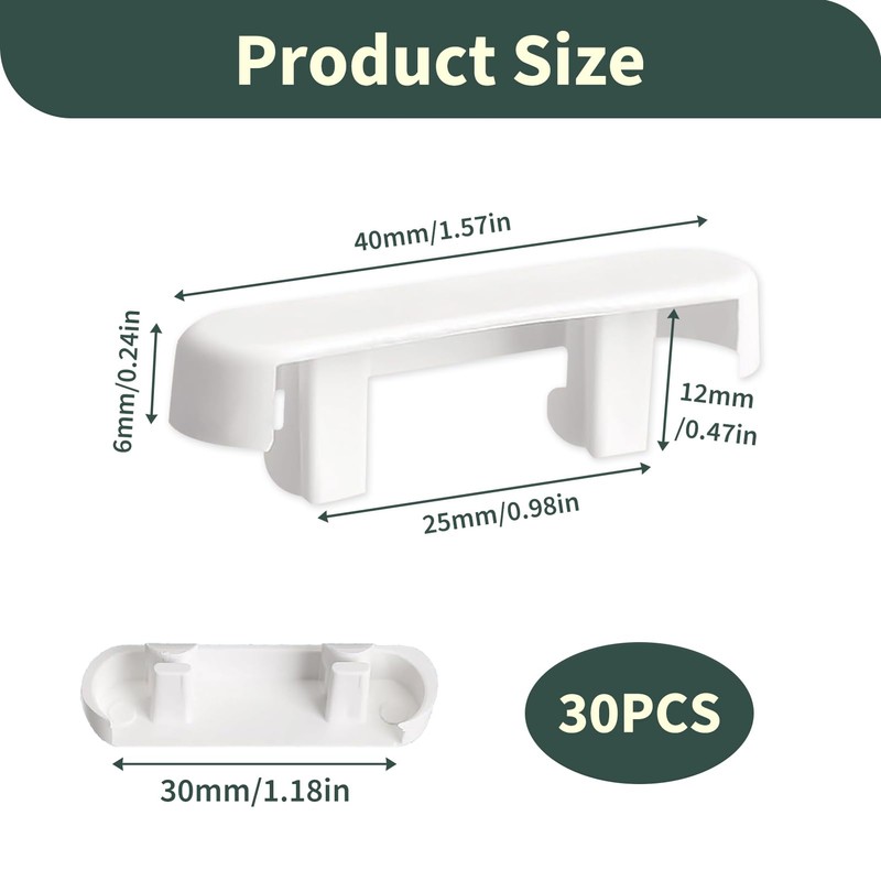30 PCS Window Drain Caps, Weep Hole Covers for UPVC