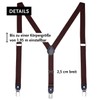 DonDon men's Y-shaped, narrow 2.5 cm braces, elastic and adjustable,