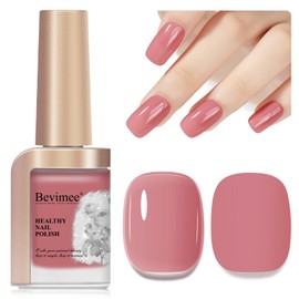 Bevimee Nail Polish Quick Dry Pink Nail Lacquer Sheer Color, Regular Fast Drying Fingernail Polish Bulk Non Gel Long-Lasting DIY Salon Gift For Women