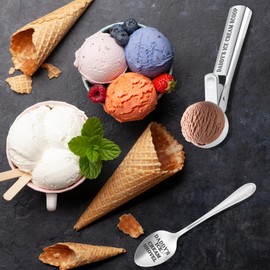 Fathers Day Daddy Gifts, Gifts for Dad from Daughter, Daddy's Ice Cream Bowl Scoop Shovel Spoon Set, Dad Ice Cream Christmas Birthday Present for Him Man