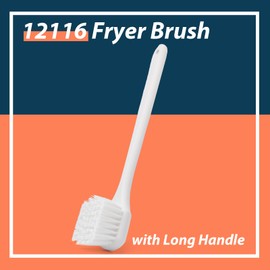 12116 High Heat Resistant Nylon Fryer Brush, 20'' Long Handle, Replacement for Henny Penny Fryers, Ideal for Deep Fryers, Grills, Ovens & Waffle Makers, 425°F, Commercial Kitchen Cleaning - 90049