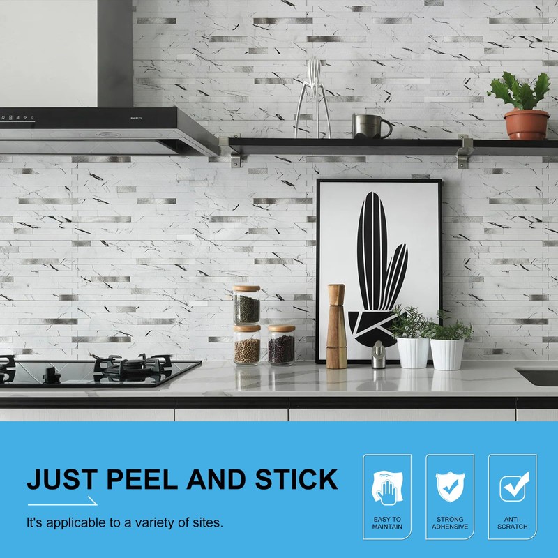 V-MOZZA Peel and Stick Backsplash, 20-Sheet Peel and Stick Tiles