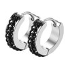 Flongo Vintage Hoop Earrings Curb Chain Earrings: Black Men's Wreath