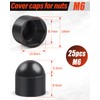 Jeboler Plastic Caps Screw Caps M6, Pack of 25 Black