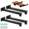 SHUSS4 Pcs Industrial Black Floating Shlef Brackets 20cm Retro Wall