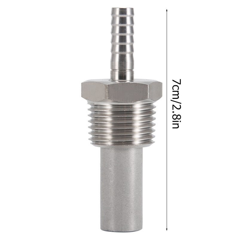 1/2" MPT Oxygen Stone 1/4'' Barb Inline Carbonation Aeration Homebrew