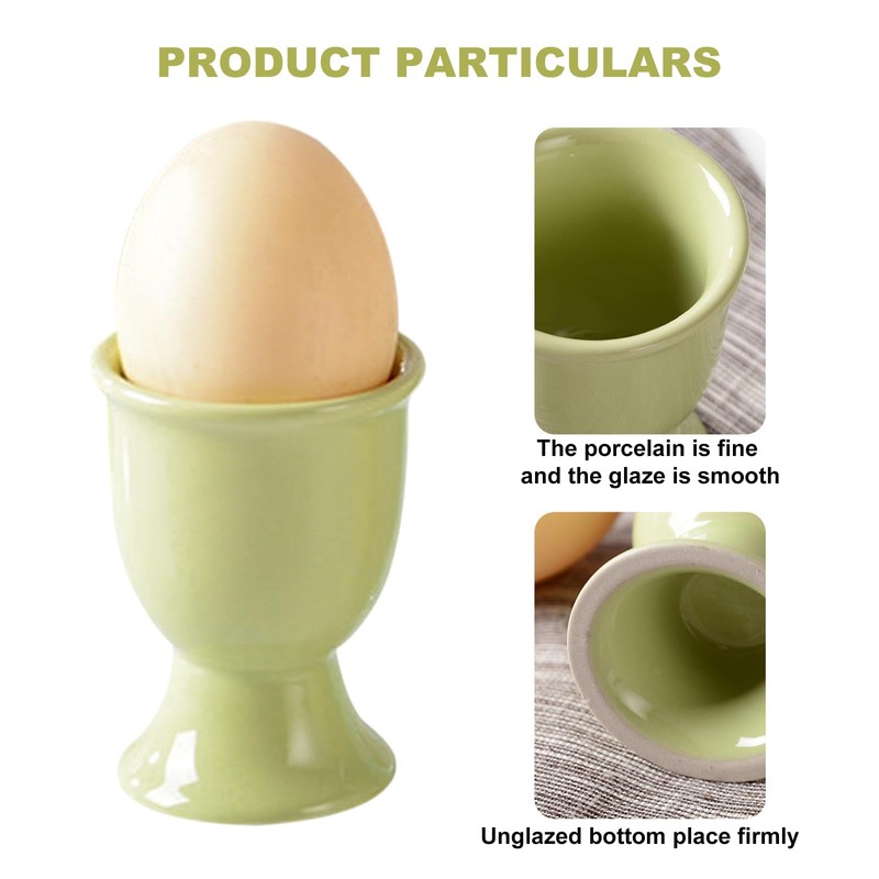 EEPLUYTY Pack of 6 Ceramic Egg Cups, Colourful Ceramic Egg