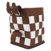 Felt Bicycle Basket Felt Cloth Foldable Detachable Brown and White