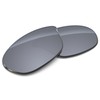 Tintart Performance Replacement Lenses Compatible with Native Throttle Polarized-Silver Metallic