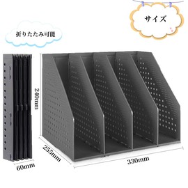A4 File Box, 4 Tiers, File Stand, Desk Top Shelf, Foldable, Bookstand, Tabletop, Storage Box, Foldable, Extendable, Tabletop Storage, Divider, Stand, Bookstand, Home Office Supplies, Stationery