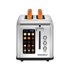 2 Slice Touch Screen Toaster with Wide Slots Stainless Steel