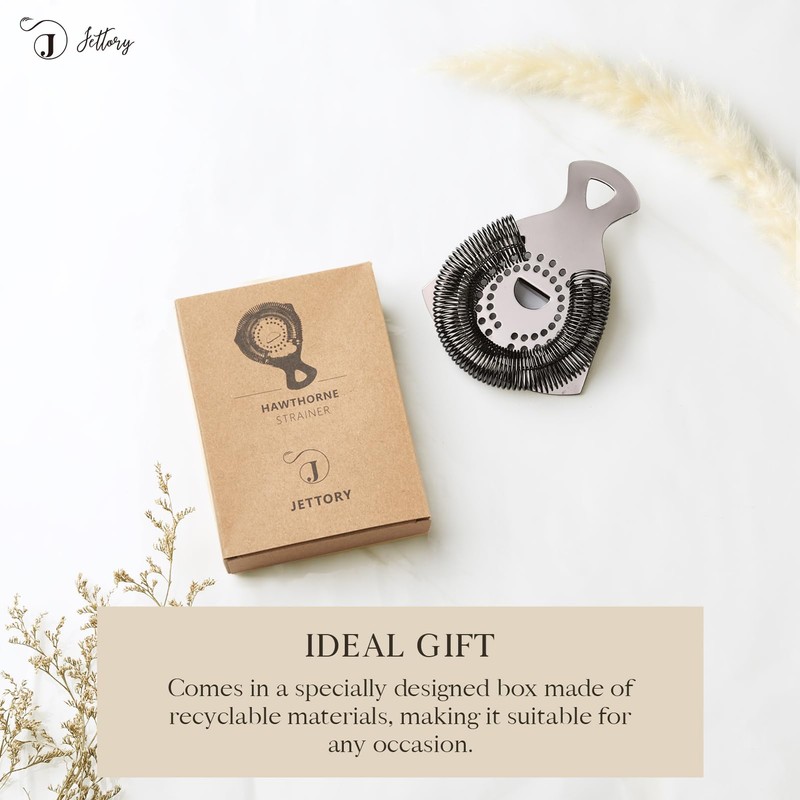 Jettory Cocktail Strainer, Cocktail Strainer, Stainless Steel Bar Strainer, Suitable