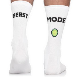 TODO Men's and Women's Cycling Socks Breathable Road Bike Socks Men's Cycling Socks with Motif Also Running Socks, With - Beast Mode