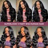 SUPERLOOK V Part Wig Human Hair Body Wave Glueless Wigs