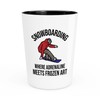 Snowboarding Shot Glass 1.5oz - Snowboarding Where adrenaline - Ski