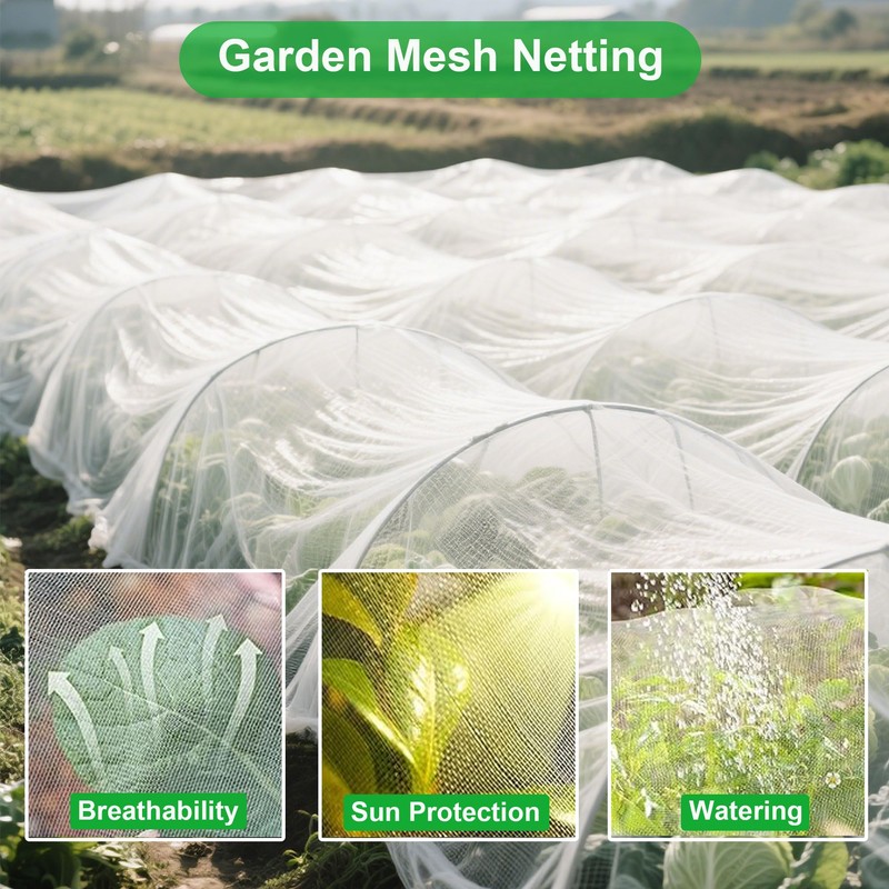 FOTMISHU Garden Netting 10x50FT Ultra Fine Mesh Netting Bird Barrier