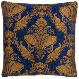 Paoletti Shiraz Cushion Cover, Navy, 45 x 45cm