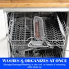 AojSup Dishwasher Chopstick Basket for Small Items, Stainless Steel Utensil