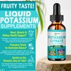 Potassium Supplement Liquid Drops, High Absorption Potassium Citrate 1000mg for