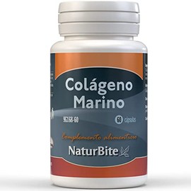 NaturBite - Marinekollagen 400 mg 60 Kapseln Strahlende Haut, gestärktes Haar, beständige Nägel, regeneriert Knorpel.