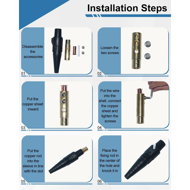 GMKYH CLS40 400A Camlock Connector Set，5 Female Camlok Connector Bundle