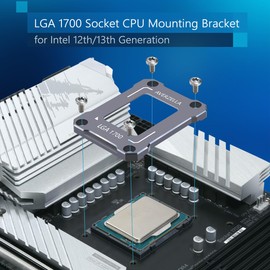 AVERZELLA Intel 12th/13th Generation Contact Frame,CPU Retrofit Kit for LGA 1700, 1700-BCF Anti-Bending Buckle Stand, Compatible with Water/Air Cooling, CNC Process Aluminum CPU Fixed Fastener
