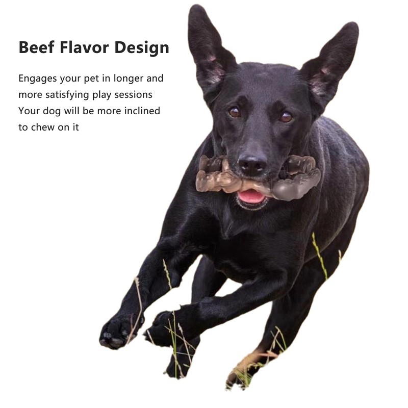 Dog Chew Toy Beef Flavor Bite Resistant Teeth Grinding Anxiety