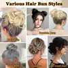 PHOCAS 2PCS Messy Hair Bun Hair Piece Natural Curly Space