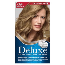Wella Deluxe, Tinte Permanente 7 Rubio Medio Natural, 207 G