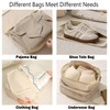 6-Pack Beige Compression Packing Cubes for Travel – Luggage Organizer