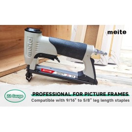 meite MT7116B 22 Gauge 3/8 inch Crown Pneumatic Picture Frames Stapler