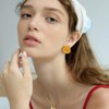 FILMOON Gold Seashell Earrings for Women Chunky Beach Studs Gold