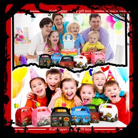 Kosiz 30 Pcs Halloween Hero Party Favors Skyscraper Decor City Hero Birthday Party Supplies Cartoons Theme Comics Boxes City Theme Favors Goodie Boxes Treat Birthday Action Sign Box Snack Candy Gifts