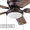 Portage Bay 51492 Cherry Hill Ceiling Fan, 52, Sienna Bronze
