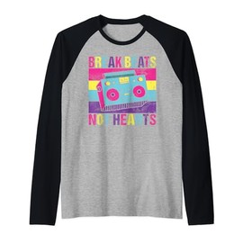 Break Beats Not Hearts 90s Hip Hop Raglan Baseball Tee