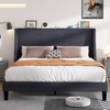VECELO Queen Bed Frame with Type-C & USB Port, Wingback